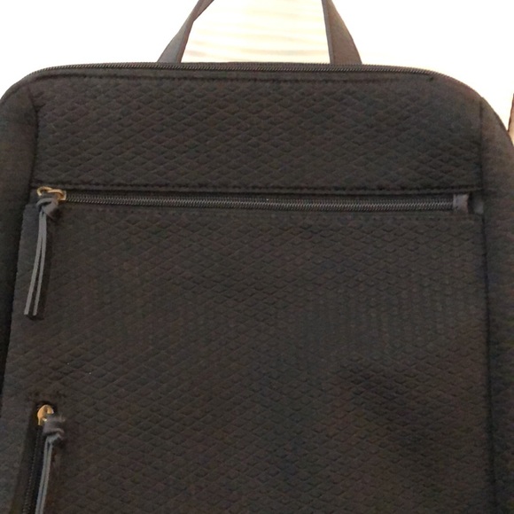 NWT the sak neoprene/scuba-style black diamond-patterned backpack. - Picture 4 of 12